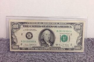 Hot 1969 Series C 100$ Old Style Bill Serial B29158390a photo
