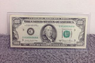 Hot 1981 Series A 100$ Old Style Bill Serial C01600349a photo