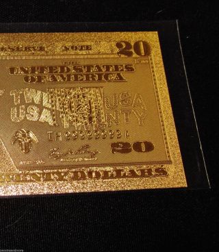 24kt.  Gold $20 Bank Note Quality Individually Die Struck Beauty photo