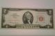 1963a $2 Dollar Bill Us Currency Red Seal 80 Small Size Notes photo 5