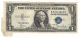 1935 C $1 Silver Certificate Printed Foldover Error Paper Money: US photo 3