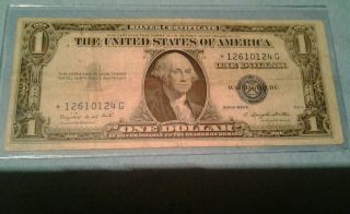 1935g 1$ Us - Blue Seal Star Note photo