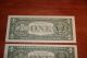 2003 $1 Chicago Star Note Uncirculated + 1993 Star Note Au Small Size Notes photo 4