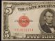 1928 C $5 Five Dollar United States Paper Note Au Small Size Notes photo 2