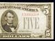 1928 C $5 Five Dollar United States Paper Note Au Small Size Notes photo 3
