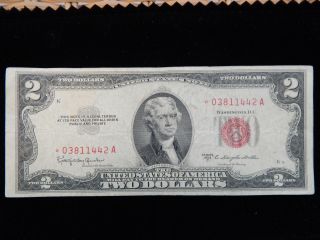 U.  S Paper Money $2 Bills (2) 1963,  1928 - S,  1953 - C,  1953 - C With Star photo