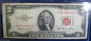 1953 Red Seal $2 United States Note - Very Affordable 1217b photo