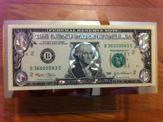 One 999 Silver Dollar Bill Colorized Legal Usa Banknote,  Gift Currency Money photo