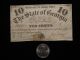 1863 Ten Cent Confederate Paper Note Civil War Era Circulated Paper Money: US photo 6