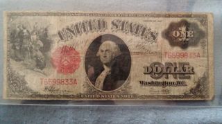 1917 Series $1 One Dollar Bill United States Large Size Note photo