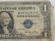 1935e One Dollar Silver Certificate Blue Seal M Series Note Small Size Notes photo 2