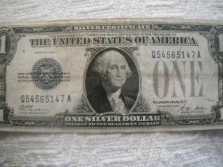 Awesome 1928 Funnyback Silver Certificate photo