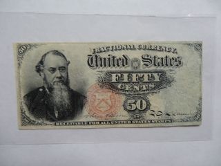 1866 50 Cent Fractional Currency 4th Issue F - 1376 photo