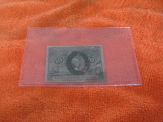 1863 Washington.  10 Cents Civil War Fractional Currency - Circulated photo