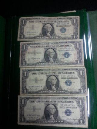 16 One Dollar Silver Silver Certificates photo