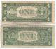 1935 - F & 1957 - B One Dollar Silver Certificate Circulated See Scans Small Size Notes photo 1