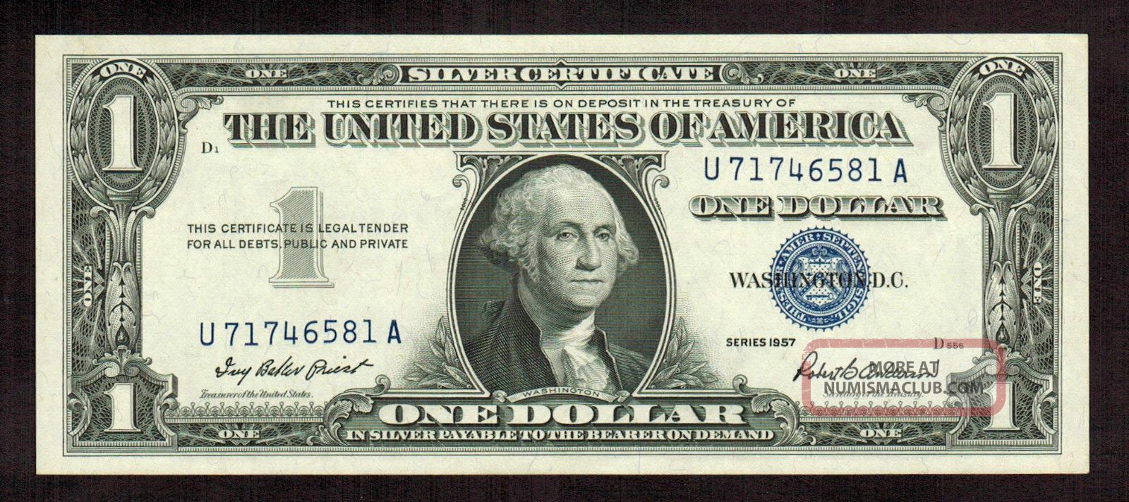 1957 1 Silver Certificate Au More Currency 4 Conbined S&h Xfo