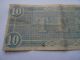 1864 $10 Dollars Confederate Currency Circulated Paper Money: US photo 1