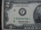 1995 Atl,  Ga.  Low Serial Number Two Dollar Star Note F 00000798 Pcgs 64 Ppq Small Size Notes photo 1