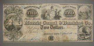 Morris Canal & Banking Two Dollars Receivable For Canal Tolls,  Jersey City (nj) photo