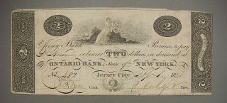 The Hoboken (nj) Banking And Grazing Co.  Two Dollars 1826 (woman Holding A 