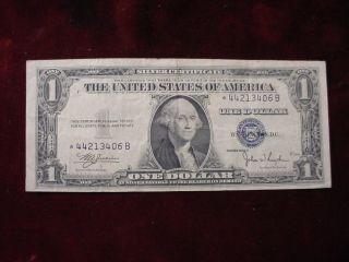 1935c $1 Silver Certificate Star Note,  Fr - 1612 Very Fine photo