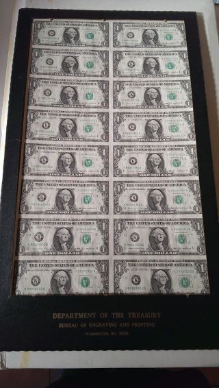 1985 Half Sheet 1$ Bills Real Currency L@@k photo