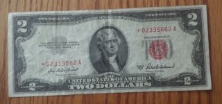 1953 A $2 Two Dollars Star United States Replacement Note photo