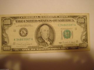 $100 Federal Reserve Note 1990/ Excelent @look@ photo