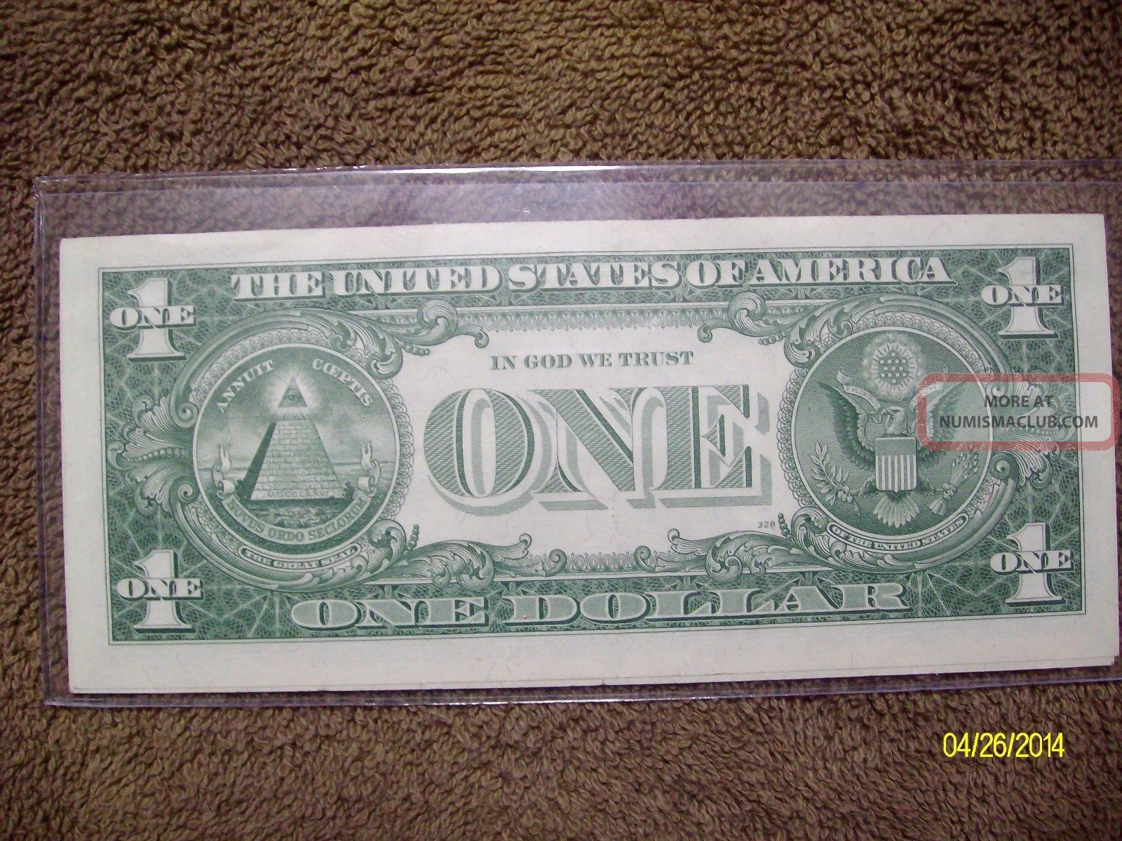 1957 Series A One Dollar Silver Certificate Serial B99496948a Blue Seal