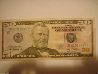 $50 Federal Reserve Star Note 2009/ Excelent @look@ photo