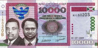 Burundi 10,  000 10000 Francs 2009 P - Unc photo