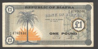 Biafra 1 Pound 1967 Vf P.  2 photo