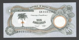 Biafra 10 Shillings 1968 - 69 Unc P.  4 photo
