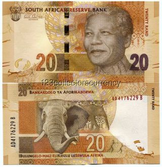 South Africa R20 Note Featuring Nelson Mandela 2012 Banknote Money - Unc photo