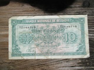 Belgium Cinq 10 Francs,  Banque Nationale De Belgique 1943 photo