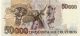 Brazil 50 Reais On 50000 Cruzeiros Unc P - 237 Banknote 1993 South America Paper Money: World photo 2