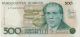 Brazil 500 Cruzados Banknote 1987 P - 212,  Unc South America Paper Money: World photo 1