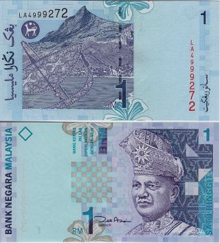 Malaysia 1 Riggit 2000 P - 39,  Unc Banknote Asia photo