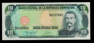 Dominican Republic 10 Pesos 1998 Pick 153 Unc photo