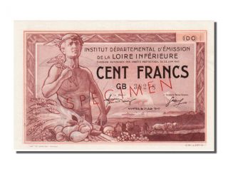 World War Ii Emergency Issues,  Loire - Inférieure,  100 Francs,  1940 photo