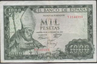Spain,  1000 Pesetas,  19.  11.  1965 / 1971,  P 151,  Prefix Y photo