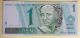 Brazil 1 Real 1999 P 243af Unc First Serie C0001 Paper Money: World photo 1