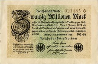 Germany 20.  000.  000 Mark 1923 021485 photo