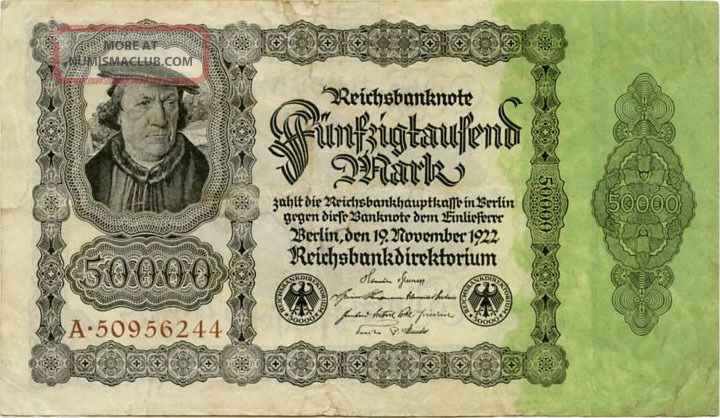 Germany 50.  000 Mark 1922 A50956244 Europe photo
