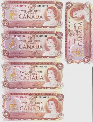 10 - 1974 $2.  00 Bills Bunc Bank Of Canada,  Note photo