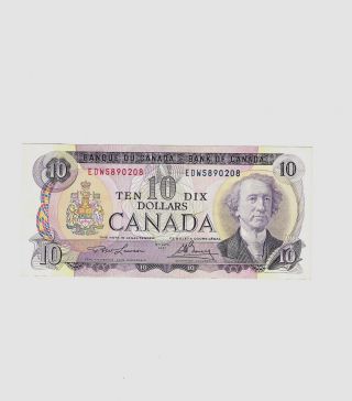 1 - 1971 $10.  00 Bill Aunc+ Bank Of Canada photo