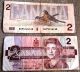 2 Canada $2 Bill Paper Money 1986 Banknote Queen Elizabeth & Bird Reverse Side Canada photo 1