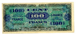 France P - 118 100 Francs 1944. . . . .  F/vf photo
