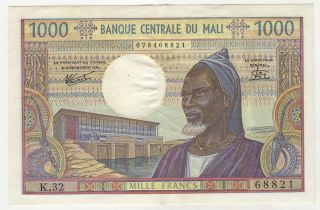 Mali 1000 Francs 1970 - 84 Pick 13.  E Xf - See Photo photo